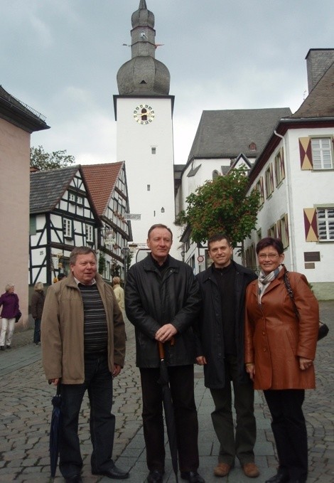 Oleska delegacja w Arnsbergu, od lewej: Jan Bonk, Sylwester...