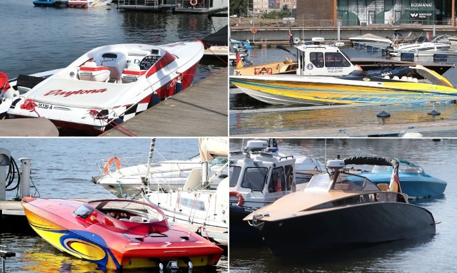 Na Wyspie Grodzkiej zacumowały szybkie morskie łodzie motorowe z niemieckiego klubu PokerRunsGermany