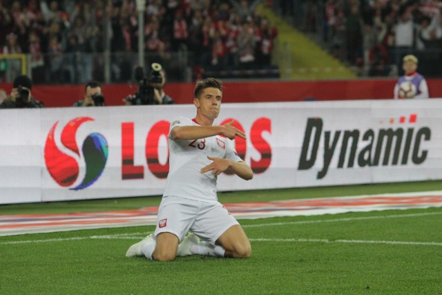 Krzysztof Piątek strzelił gola z Portugalią.