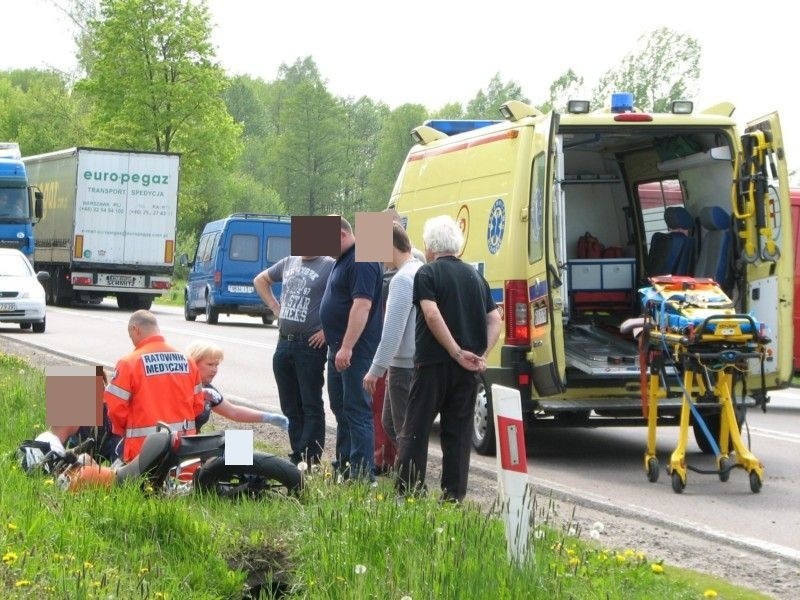 Piliki. Wypadek motocyklisty na DK 19 (zdjęcia, wideo)