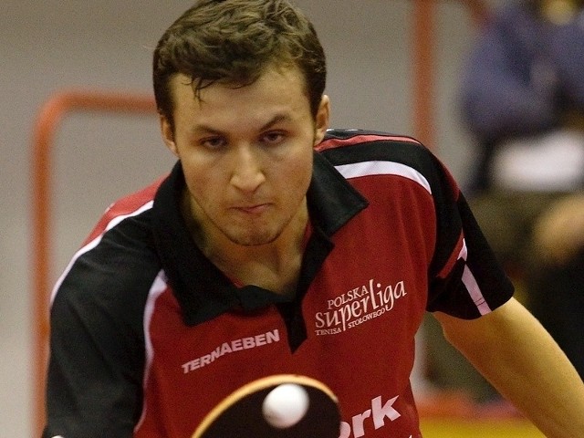 Patryk Chojnowski poprowadził lęborczan do wygranej.