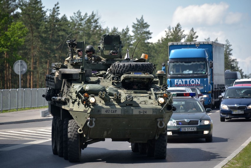 Amerykańskie wojsko w Polsce podczas tegorocznych manewrów...