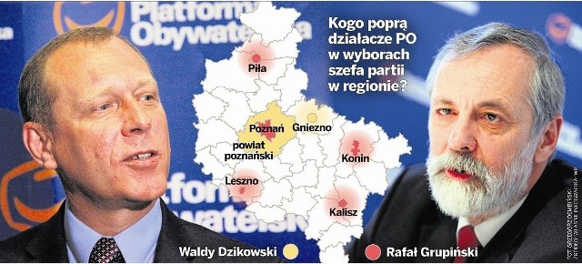 Waldy Dzikowski i Rafał Grupiński walczą o fotel szefa wielkopolskiej PO.