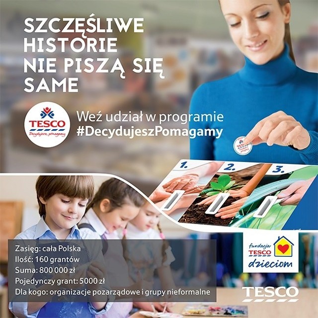 O tym, która organizacja otrzyma grant na Opolszczyźnie, zadecydują mieszkańcy w otwartych głosowaniach, które odbędą się w maju w 11 sklepach sieci Tesco na terenie województwa.