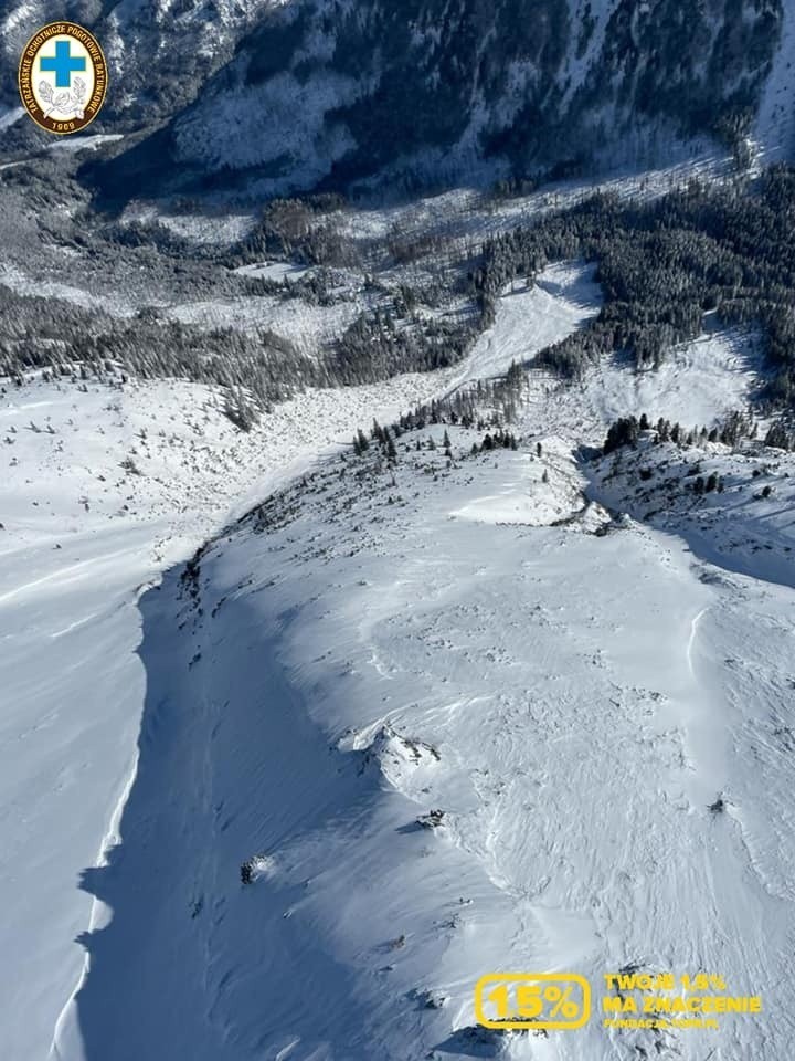 Wielkie lawiny w Tatrach. Zimowe góry z lotu ptaka GALERIA