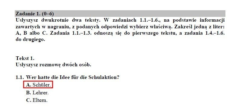 EGZAMIN GIMNAZJALNY 2018. Język niemiecki - arkusze CKE i...