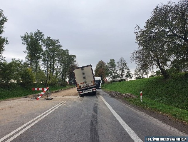 Ciężarówka przez wiele godzin blokowała ruch na krajowej trasie