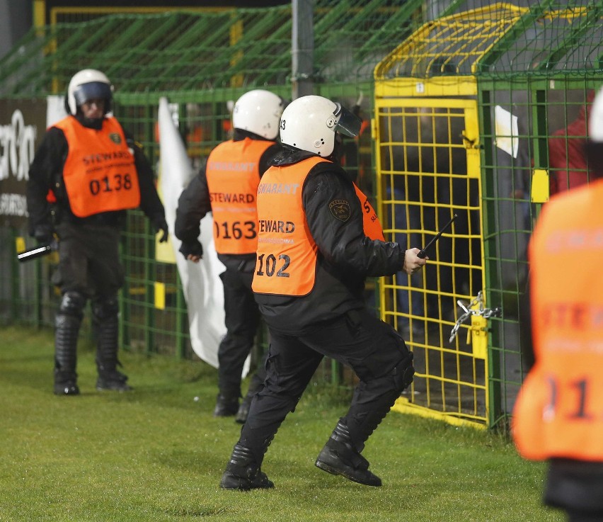 Zamieszki na meczu GKS Katowice - GKS Tychy