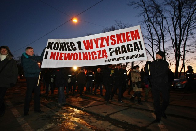 W styczniu br. protest zorganizowali listonosze z Wrocławia. W czwartek takie akcje mają odbywać się w kilkunastu miastach w kraju. 