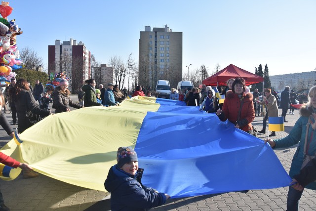 Mieszkańcy Jastrzębia pokazali swoje wsparcie dla Ukrainy.