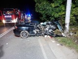 Koszmarny wypadek pod Oławą na Dolnym Śląsku. Auto zmasakrowane, a 17-latka w ciężkim stanie trafiła do szpitala