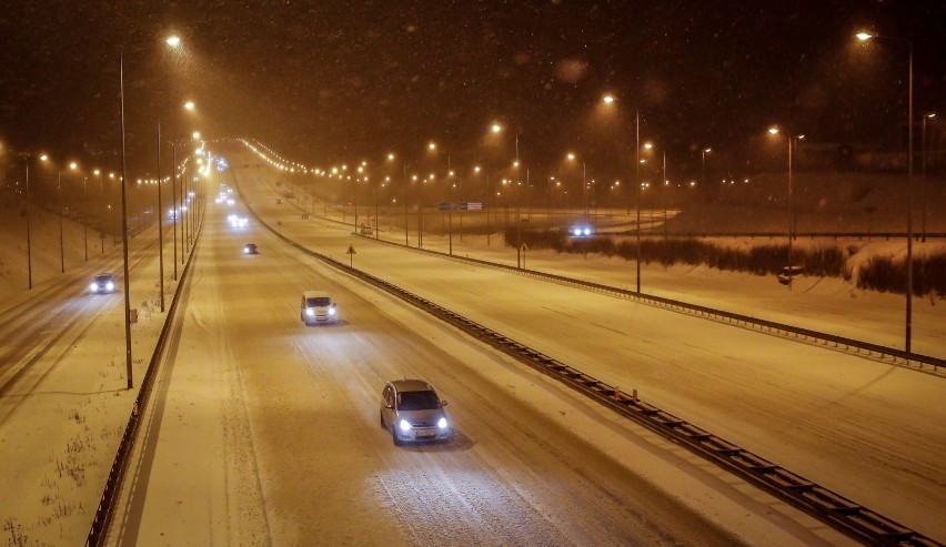 06.01.2017 gdansk ,  obwodnica trojmiasta - utrudnienia na...