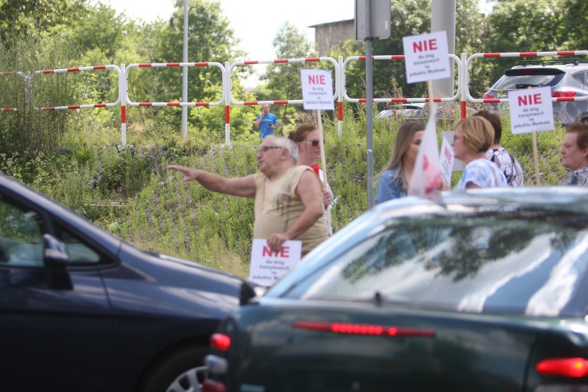 Blokada drogi w Mysłowicach