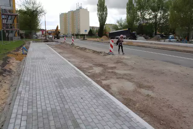Trwa remont ulicy Chałubińskiego w Koszalinie.
