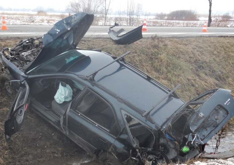 Wypadek na krajowej drodze nr 73 w Słupi w gminie Pacanów 