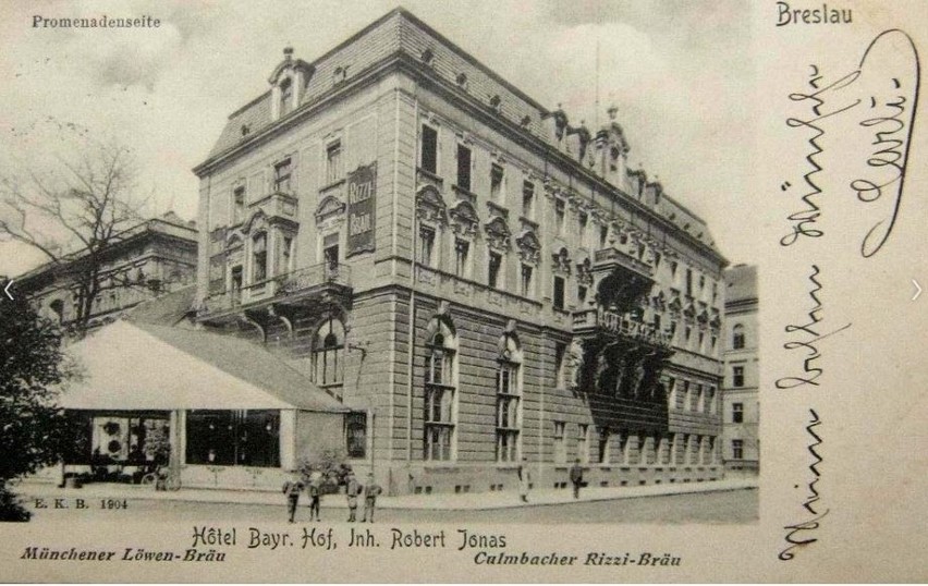 Hotel "Bayrischer Hof" na początku XX wieku.
