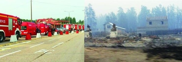 Takich wsi - spalonych - w drodze do płonących lasów spotykali więcej. Kilka udało się uratować. Jak podało dowództwo polskiej akcji -  m.in. miejscowości Rybinkowa i Malinowka oraz obszary leśne o powierzchni ponad 5 tysięcy hektarów