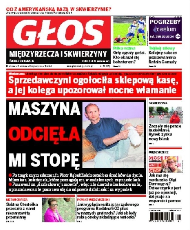 Tygodni będzie można kupić od środy, 25 maja, w kioskach i sklepach w powiecie międzyrzeckim. Jest już dostępny w płatnym serwisie www.glosmiedzyrzecza.pl.