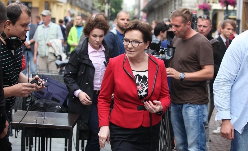 Premier Ewa Kopacz spotkała się z łodzianami na ul. 6 Sierpnia