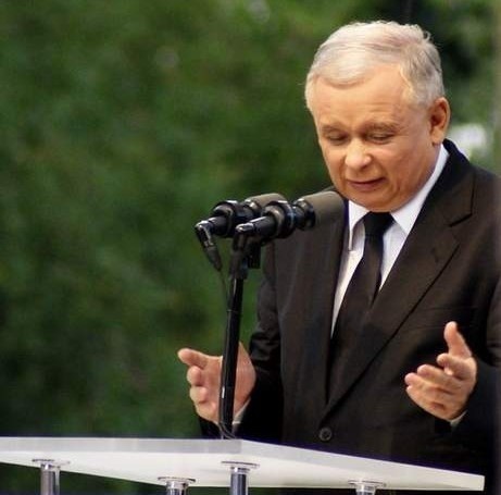 Jarosław Kaczyński podczas wizyty w Białymstoku