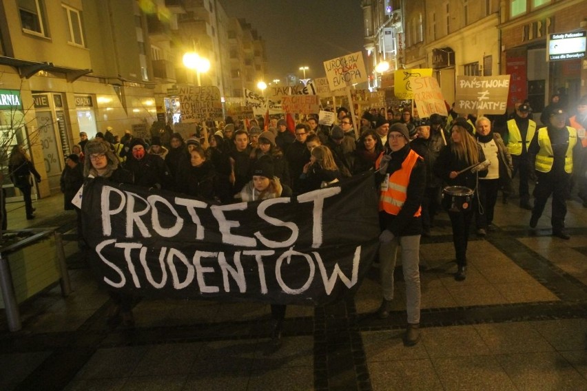 Protest studentów we Wrocławiu, 25.01.2017