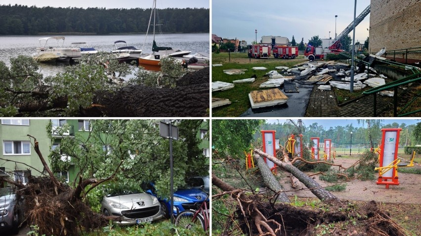 Nad Wągrowcem i okolicą przeszła potężna nawałnica. Wiatr...