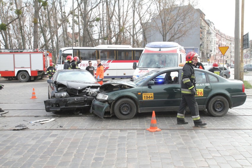 Wypadek na skrzyżowaniu Dyrekcyjnej i Gajowej