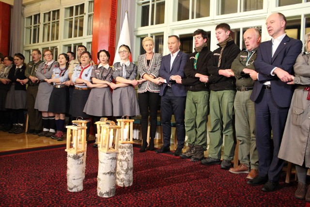 Prezydent RP Andrzej Duda 22 lutego 2018 r. w Zameczku Prezydenckim w Wiśle spotkał się z harcerzami