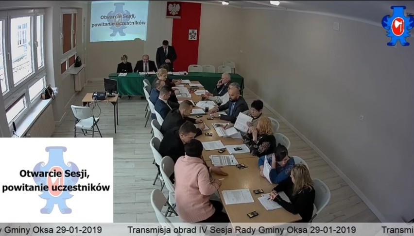 Czwarta sesja rady gminy w Oksie. Uchwalono budżet gminy na rok 2019 (ZAPIS TRANSMISJI) 