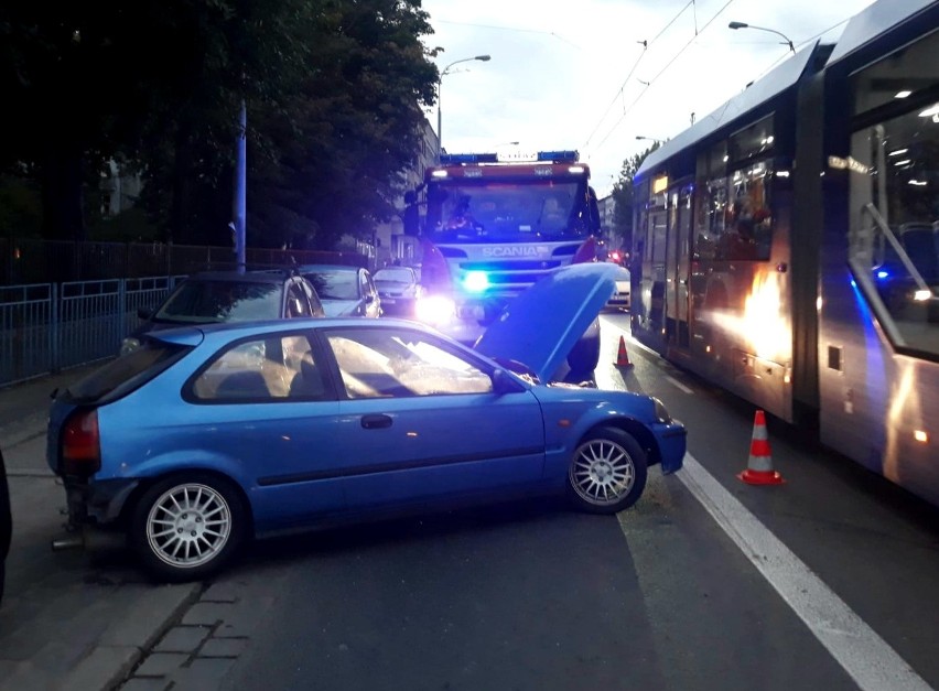 Wypadek na ul. Jedności Narodowej we Wrocławiu 15.10.2021