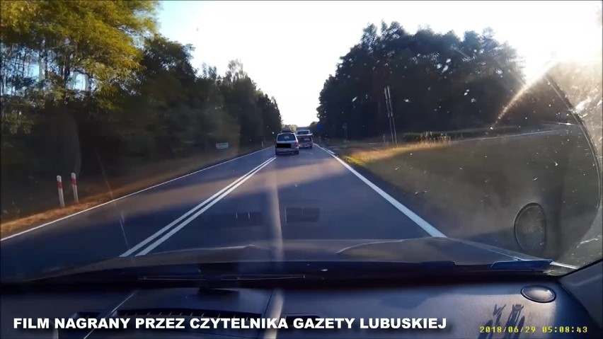 "Wyczyny" pirata drogowego na drodze śmierci Zielona Góra -...