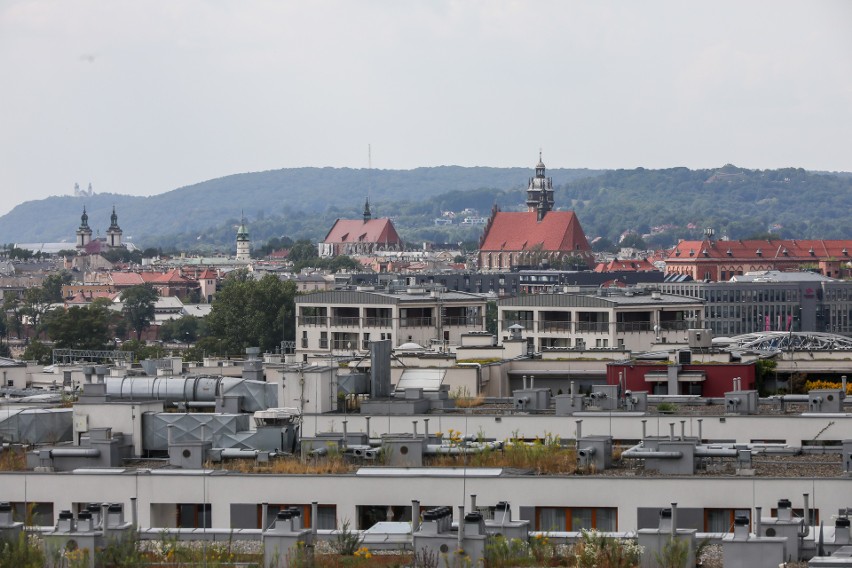 Widok na Kraków z akademika LivinnX