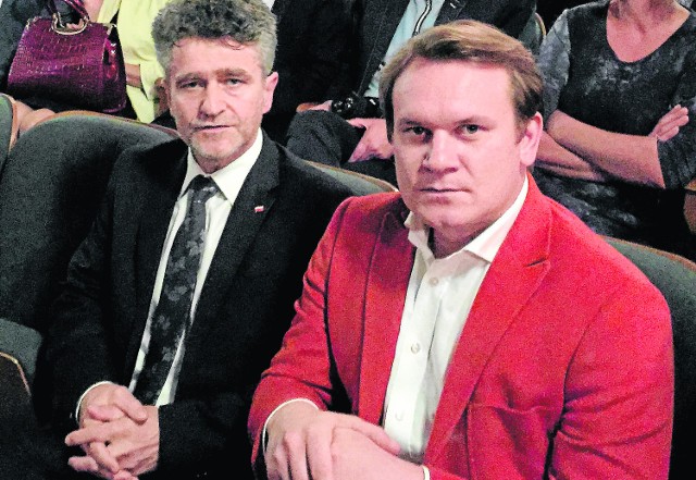 Od lewej: senator Krzysztof Słoń oraz Dominik Tarczyński, numer 11 na liście Prawa i Sprawiedliwości do Sejmu w regionie. 