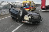 Poważny wypadek na autostradzie A4 w Zabrzu. Za węzłem Sośnica zderzyły się dwa samochody. Pięć osób jest rannych. Są spore utrudnienia