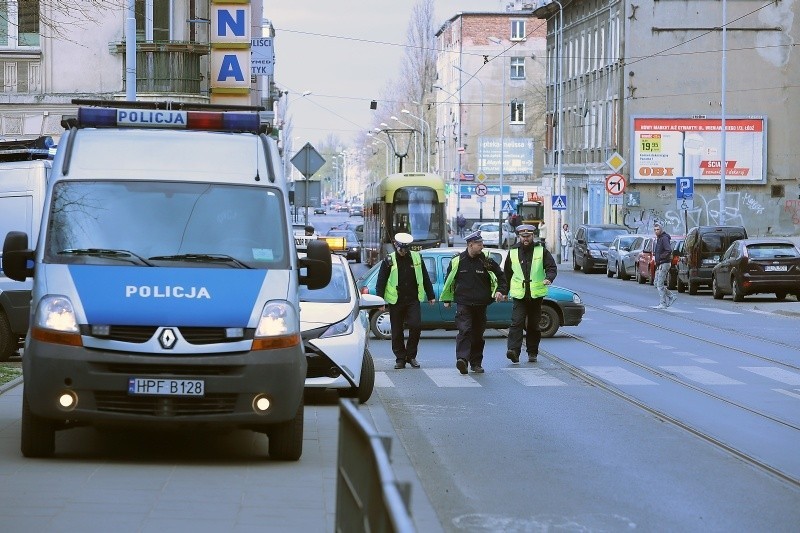 Na ul. Pomorskiej przy skrzyżowaniu z ul. Wierzbową rano...