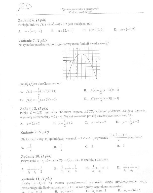 MATURA 2015. MATEMATYKA poziom podstawowy [PRZECIEKI,...