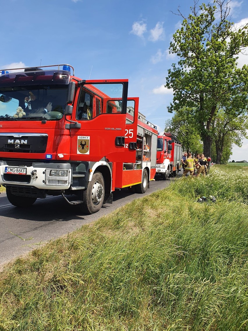 Wypadek motocyklisty w Procyniu