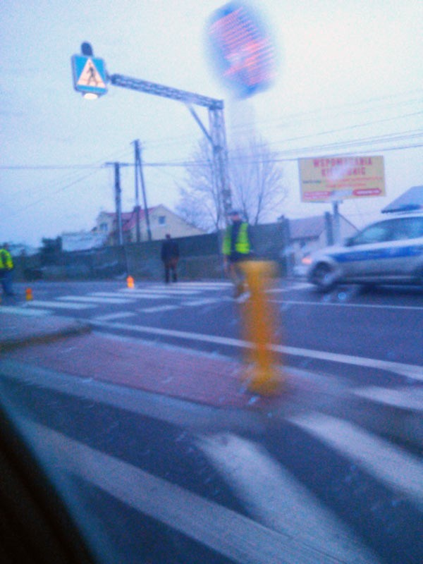 W miejscu wypadku w Kraczkowej ruchem kieruje policja. Zdjęcie otrzymaliśmy od Internauty.