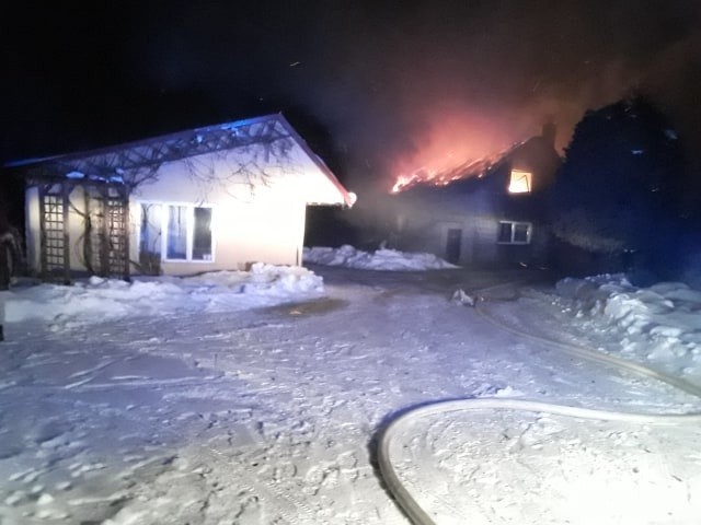 Pożar strawił stolarnię na pograniczu Ołpin i Żurowej w...