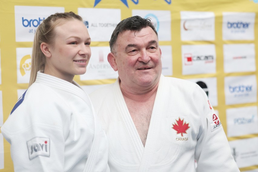 Kanadyjka Jessica Klimkait oraz jej trener Janusz Pawłowski...