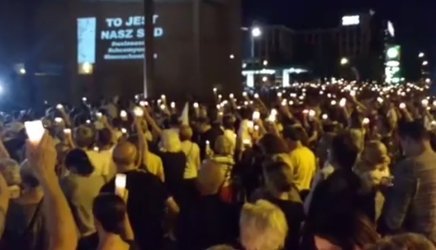 Manifestacja w Katowicach przed Sądem Okręgowym