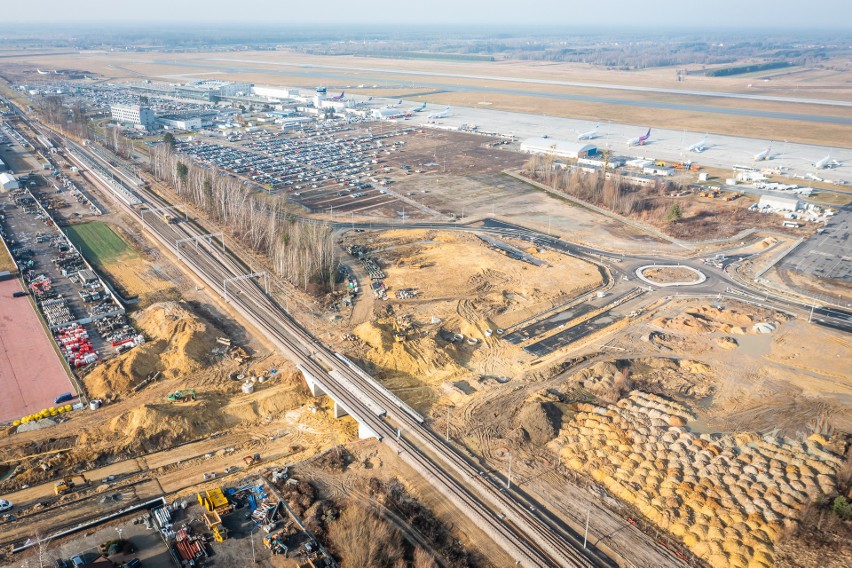 Przy Katowice Airport pojawiło się już nowe rondo. Można...