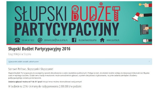 W dniach 7 - 25 września w wyznaczonych miejscach oraz przez platformę www.slupsk.wybiera.pl będzie można zagłosować na najciekawsze wg mieszkańców projekty.