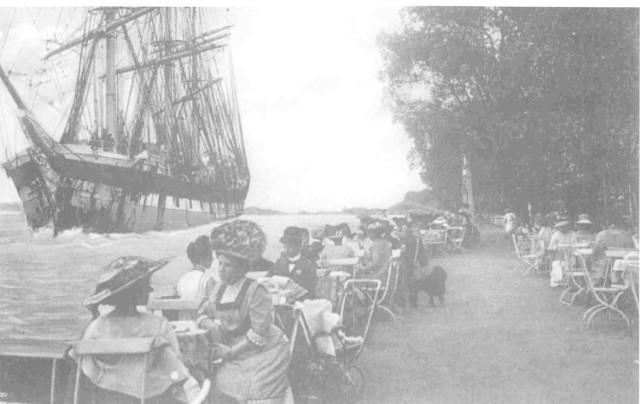 Letnia restauracja "Oder" przy nabrzeżu na Golęcinie (1912r.).