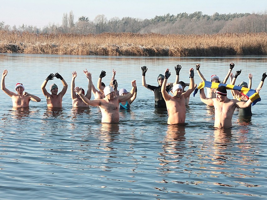 Morsy z daleka witały wchodzących na plażę patyczaków.