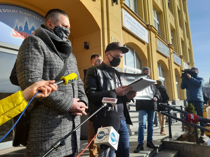Protest branży ślubnej we Wrocławiu 3.02.2021