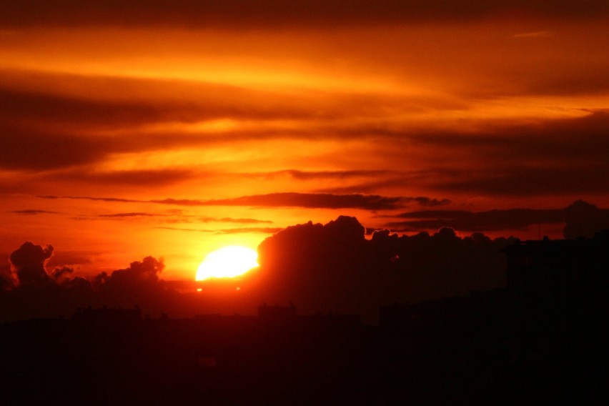 Zachód słońca widziany z donżonu