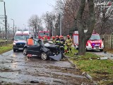 Groźnie wyglądający wypadek w Koniecpolu. Niedoświadczony kierowca wpadł w poślizg 