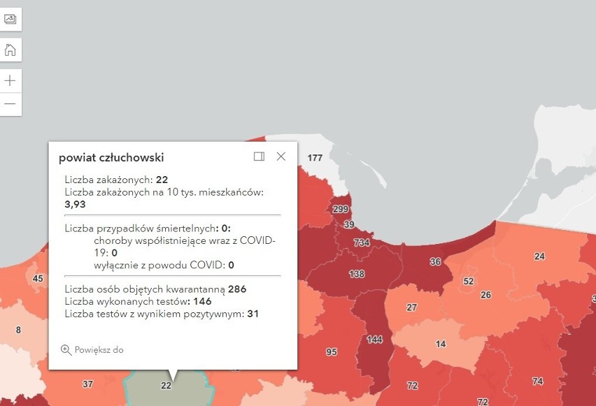 Nowe zakażenia na Pomorzu