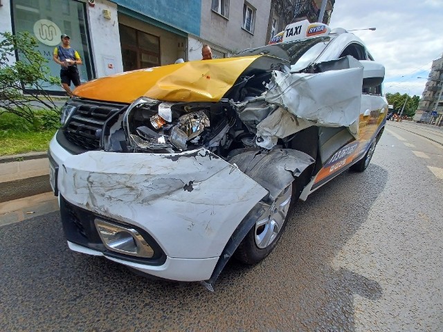 Wypadek taksówki we Wrocławiu